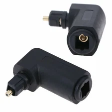 Toslink Digital Optical, 90 Degree Right Angle 360 Roating, Audio Adapter LOTS