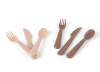 Dantoy Tiny Kinder Besteck Set 6-Teilig Bioplastic OlivegrüN/Grau 6252