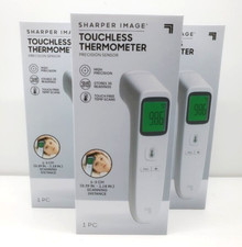 LOT OF 3 NEW 2020 Sharper Image: Touchless Thermometer Precision Sensor 35 Prog