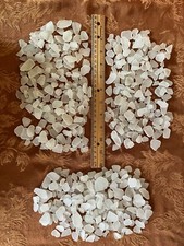 Genuine surf-tumbled white sea glass, bulk 30 oz