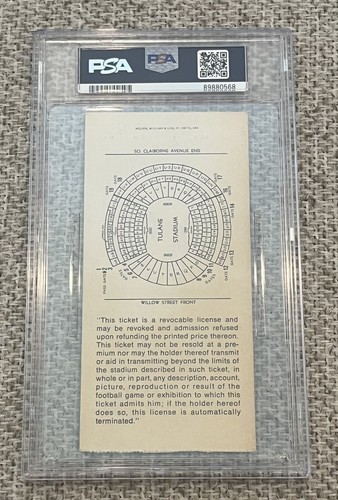 FRAN TARKENTON VIKINGS SIGNED AUTO SUPER BOWL IX TICKET STUB PSA/DNA 10 POP 6 - Picture 2 of 3