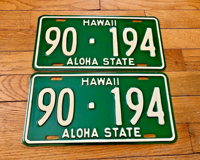 1961 Hawaii Truck License Plate Pair eBay
