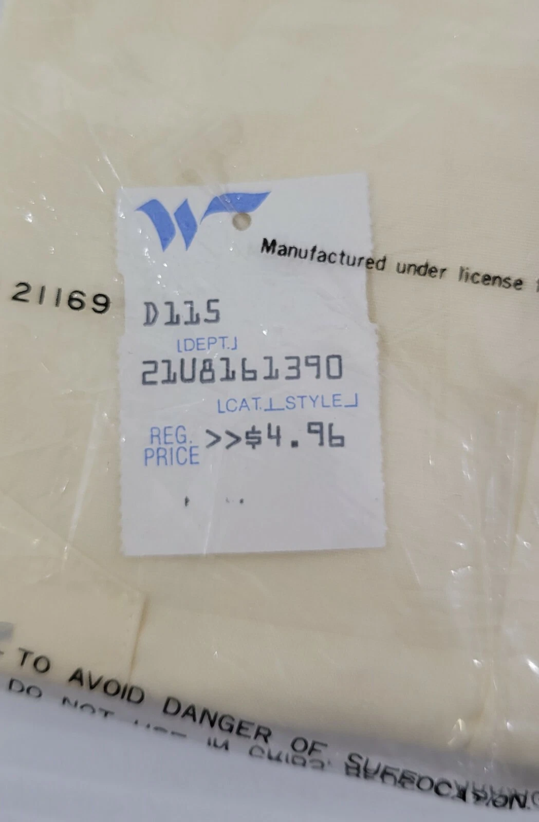 OFF WHITE AJ) Camicia elegante vintage Fruit of the Loom Woolworth's ragazzo manica lunga bianco sporco