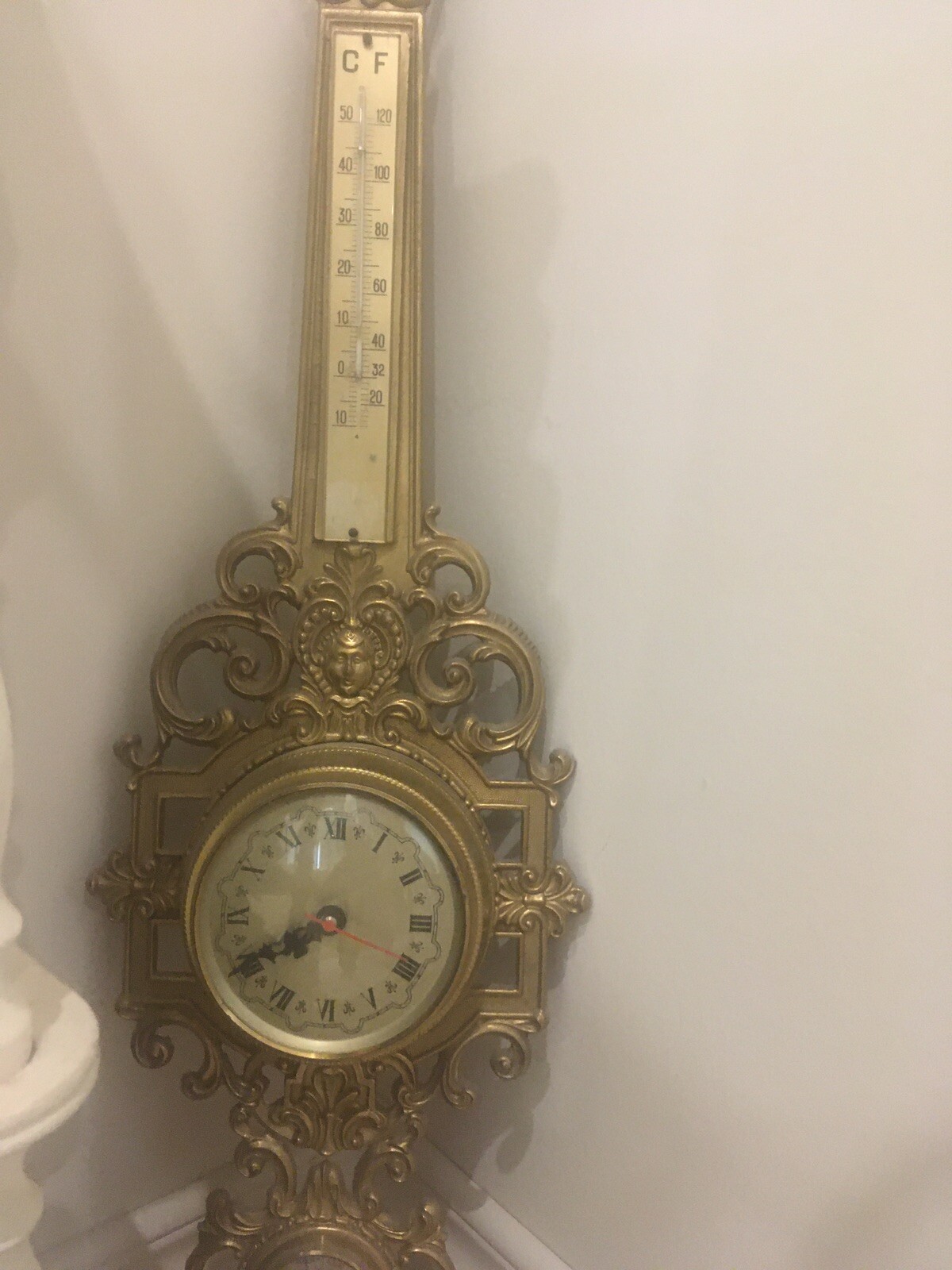 Antik Hygrometer Thermometer Barometer mit Messingrahmen eBay