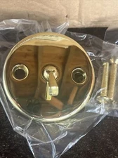 TRIP LEVER FACE PLATE Bright Brass WITH SCREWS TUB AND SHOWER