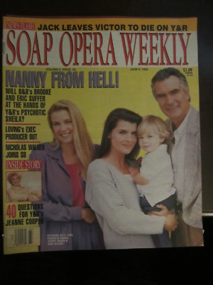 Soap Opera Weekly June 1992 Nanny from Hell B&B Brooke Eric Brown Lang McCook 60