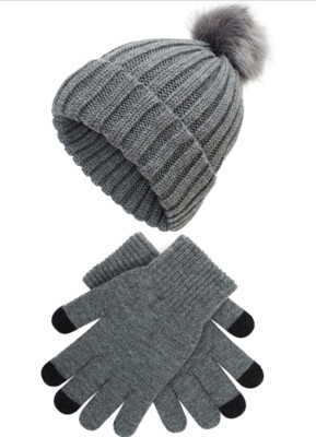 専用ページ2 2 Pcs Womens Winter Knitted Beanie Hat Touch Screen Gloves Set