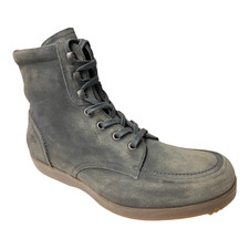 SCARPE POLACCO CASUAL STIVALETTO UOMO CAR SHOE KUT460 PELLE GRIGIO ORIGINALE AI