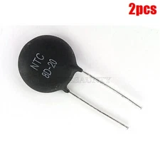 2Pcs Ntc 8D-20 Inrush Curren Limiter 8Ohms 6Amp 20Mm Disk Power Thermistors I im