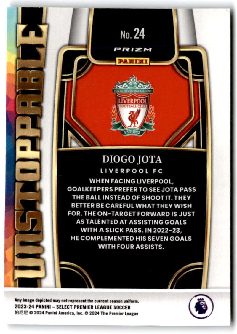 2023-24 Select Premier League Unstoppable #24 Diogo Jota Liverpool