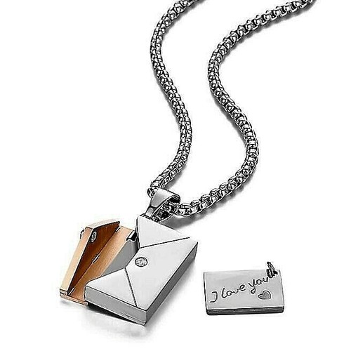 Necklace Stainless Steel Envelope 