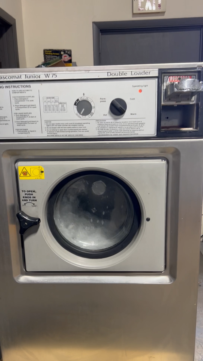 Wascomat Junior W75 Front Load Washer SS 20Lb 240V 3Ph 60Hz Coin