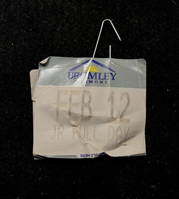 BROMLEY 2/12/2001 Ski Lift Ticket Pass VERMONT Resort Travel Souvenir WICKET