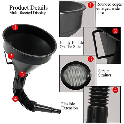 Filter Funnel Borosilicate Glass Lab Funnels 160mm Wide Large Funnel ...