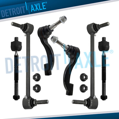RWD 6pc Front Inner Outer Tie Rod Ends Sway Bars for 2013 - 2019 Cadillac ATS