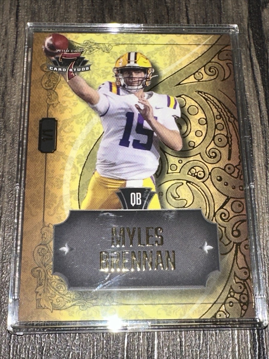 Myles Brennan 2023 Wild Card Card Stud #7CSR-49 Pre-Rookie LSU 1/1