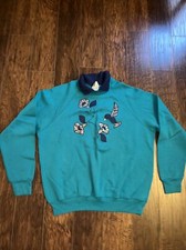 Vintage 90s Blue Bird Collared Sweatshirt Lee USA Made Green Women’s XL