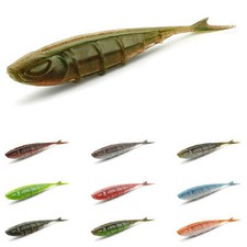 Nays SPLT Rubber Fish with V-Tail No Action Shad Rubber Bait Walleye Bait