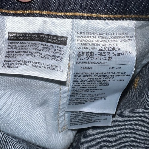 Levi's 505 Straight Leg Jeans-Dark Blue Wash-Men's Size 42 x 32 - Picture 8 of 10