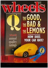 WHEELS car Magazine June 1991 QUALITY AWARDS Lotus Carlton Audi 90 Citroen BX