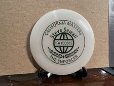 Wham-o Frisbee 4" mini Glow in the disc green metallic stamp read description