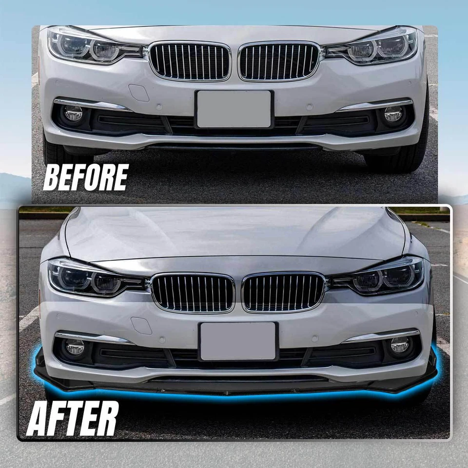 For BMW F10/F11 520i 528i 535i 550i Carbon Fiber Front Bumper Lip Splitter Body Foto 4 de 4