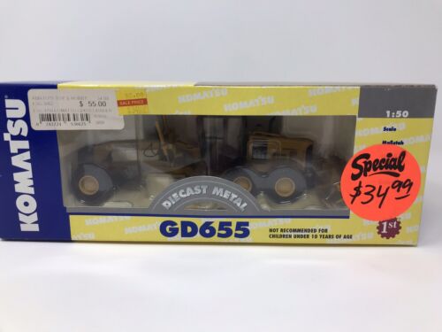 1:50- Komatsu GD655 Grader by First Gear #50-3062, Brand new Mint in Box