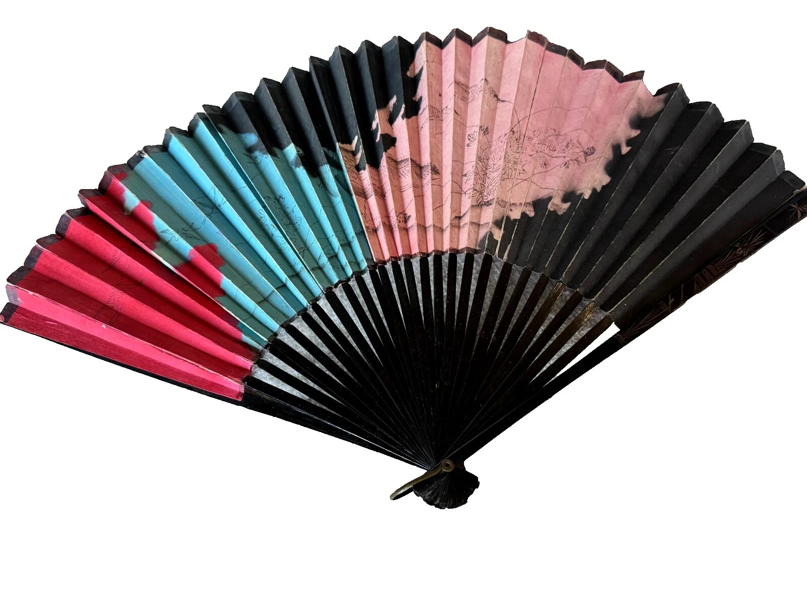 Wooden Original 1930s Decade Vintage Hand Fans