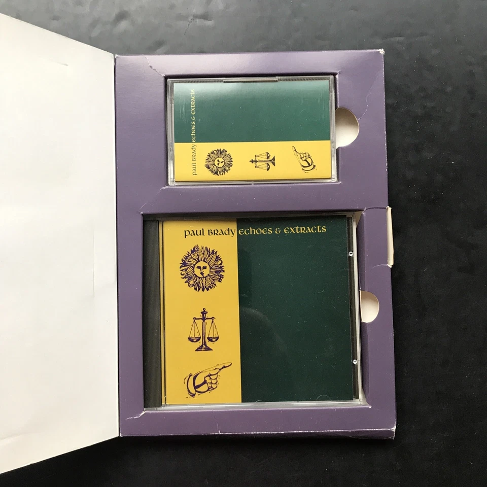 PAUL BRADY - ECHOES & EXTRACTS Cassette & CD Album Promo Pack. 1990. VERY GOOD. - Imagem 4 de 4