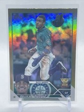 2023 Topps Series 1 Gold Rainbow Foil Parallel JULIO RODRIGUEZ base card #330
