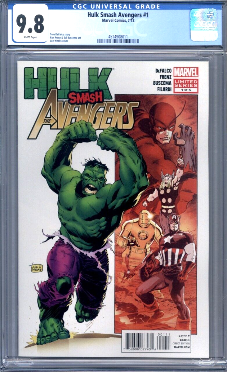 Hulk Smash Avengers #1 CGC 9.8 Marvel Comics 2012 Lee Weeks Cover