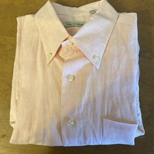 Peter Millar Men's Size L Light Pink Button Up Shirt