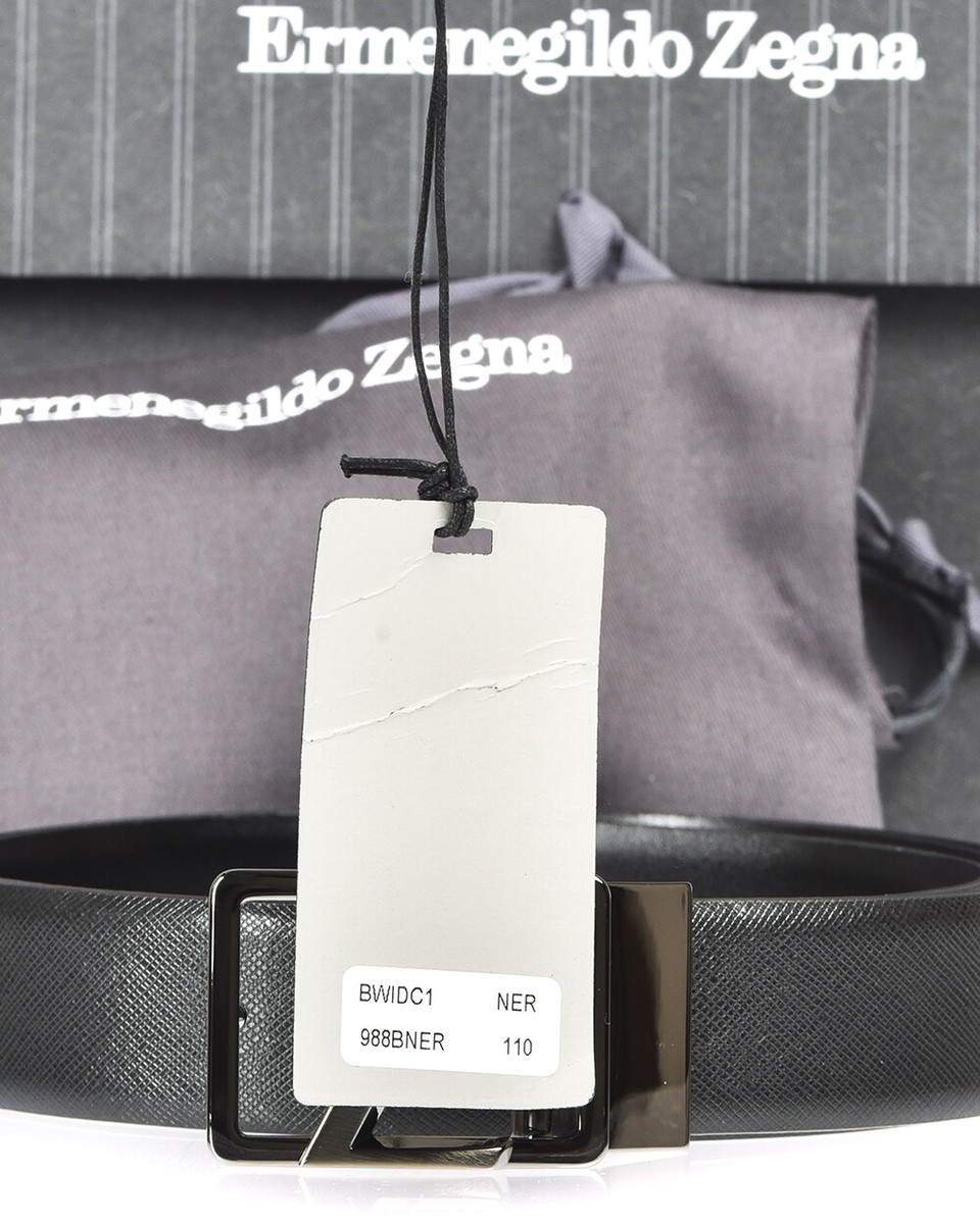 ISABEL BENENATO SS ベルト ブラック系 Made In Italy Zegna Belt DOUBLE FACE Leather ITALY Man Black BWIDC1988B