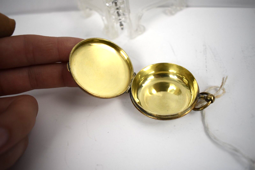 Antiguo soporte vintage de plata esterlina Pyx, anfitrión para viaje (CU582) chalice co - Imagen 6 de 8