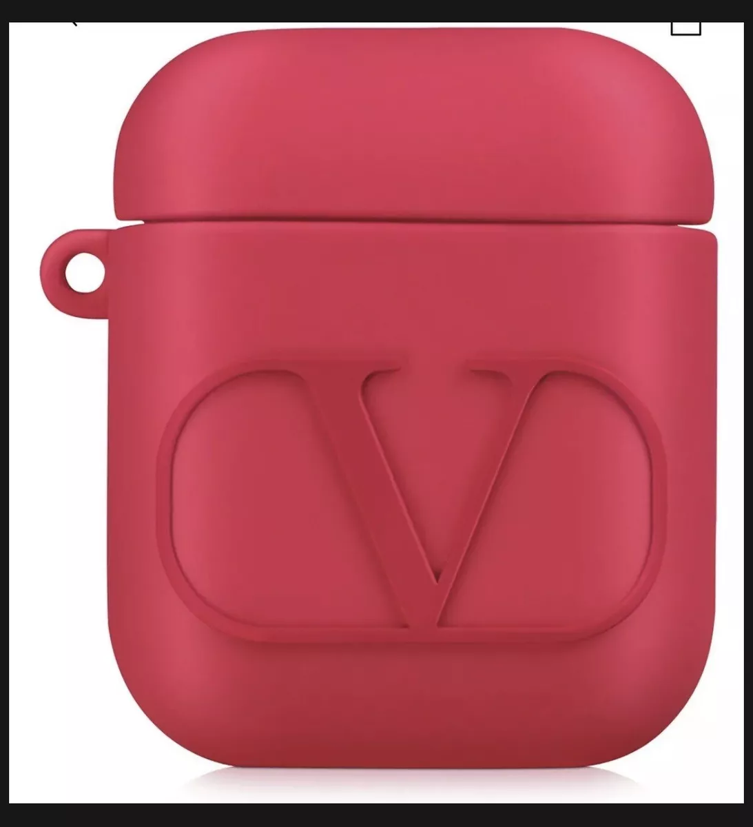 Pink LV Solid Leather Airpods Case