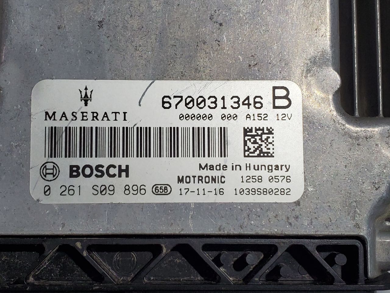 Maserati Levante 2018 Electronic control unit
