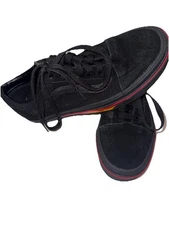 RARE VANS Old Skool Blackout Flames Fire Hot ROD Wheels 4.5 Youth Skateboarding