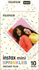 instax instant mini film with SPRINKLES decorative border, 10 shot pack