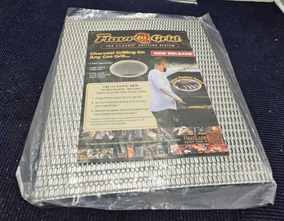 #ad FlavrQ Grid 14.5” x 12” Gas to Charcoal Converter 2 Ply Stainless Steel $39.99