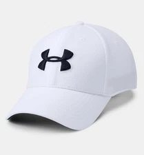 UNDER ARMOUR Blitzing 3.0 Men’s Stretch Fit Cap Hat White S/M 1305036-100 NEW