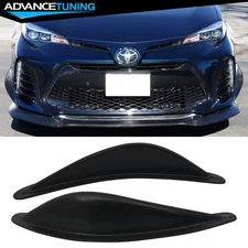 Universal Fitment WRC Style Front Canards Bumper Lip Splitter Spats 2 PC Set PU