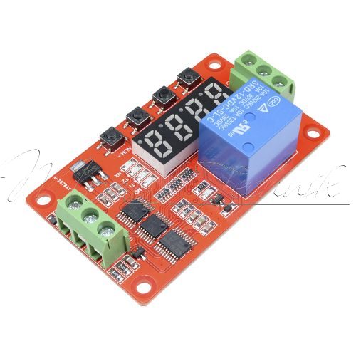 DC 12V PLC Relay Multifunction Self-lock Cycle Timer Module Delay Time ...