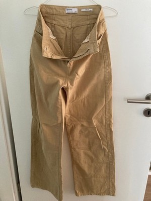 Jeans, beige, BERSHKA, Gr. 36, Wide Leg 