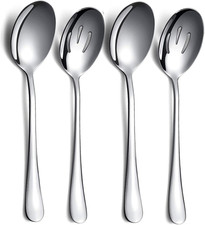 New Serving Spoons 4 Pieces Serving Spoon Include 2 Serving Spoon And 2 Slotted