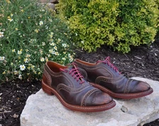 Allen Edmonds Strandmok Men's Leather Brogue Cap-Toe Oxford Shoes 9.5D 9.5 D