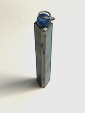 Vintage 5" Green Blue Stained Glass Marble Kaleidoscope Works Great!