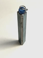 Vintage 5" Green Blue Stained Glass Marble Kaleidoscope Works Great!