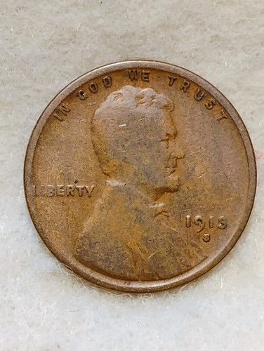 1913 S ~ LINCOLN WHEAT CENT ~ CH VG
