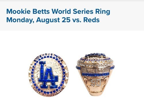 Mookie Betts 2024 World Series Player Champions Ring 2025