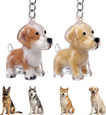 Dog Hair Storage Keychain Pet Memorial Gift 2Pcs Charm Keeper for Ashes